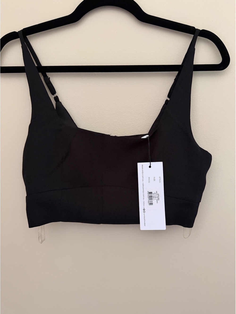 NWT black crop top - small